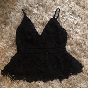 Abercrombie & Fitch black lace blouse tank top